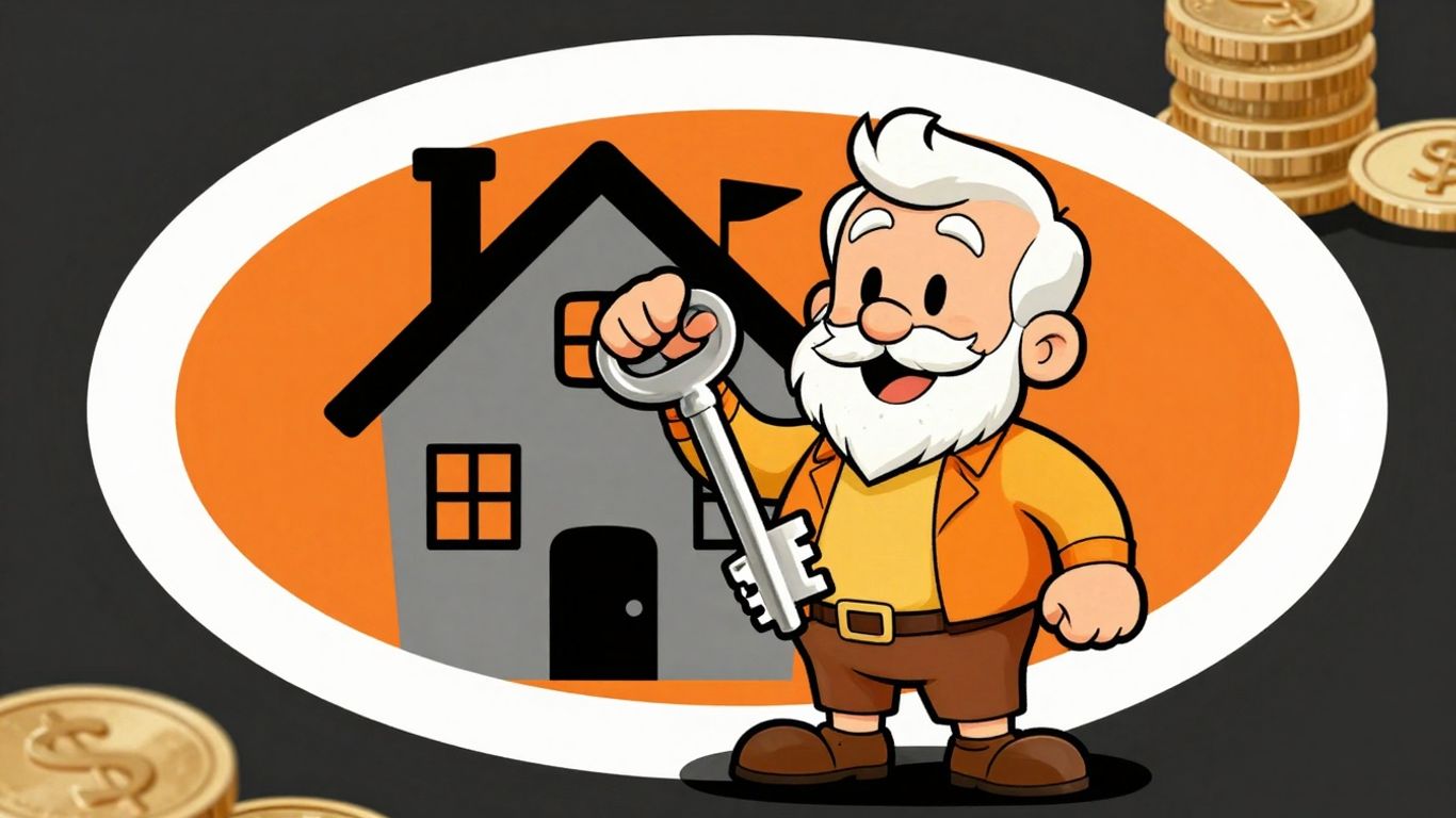 Veteran with VA loan key and coins.