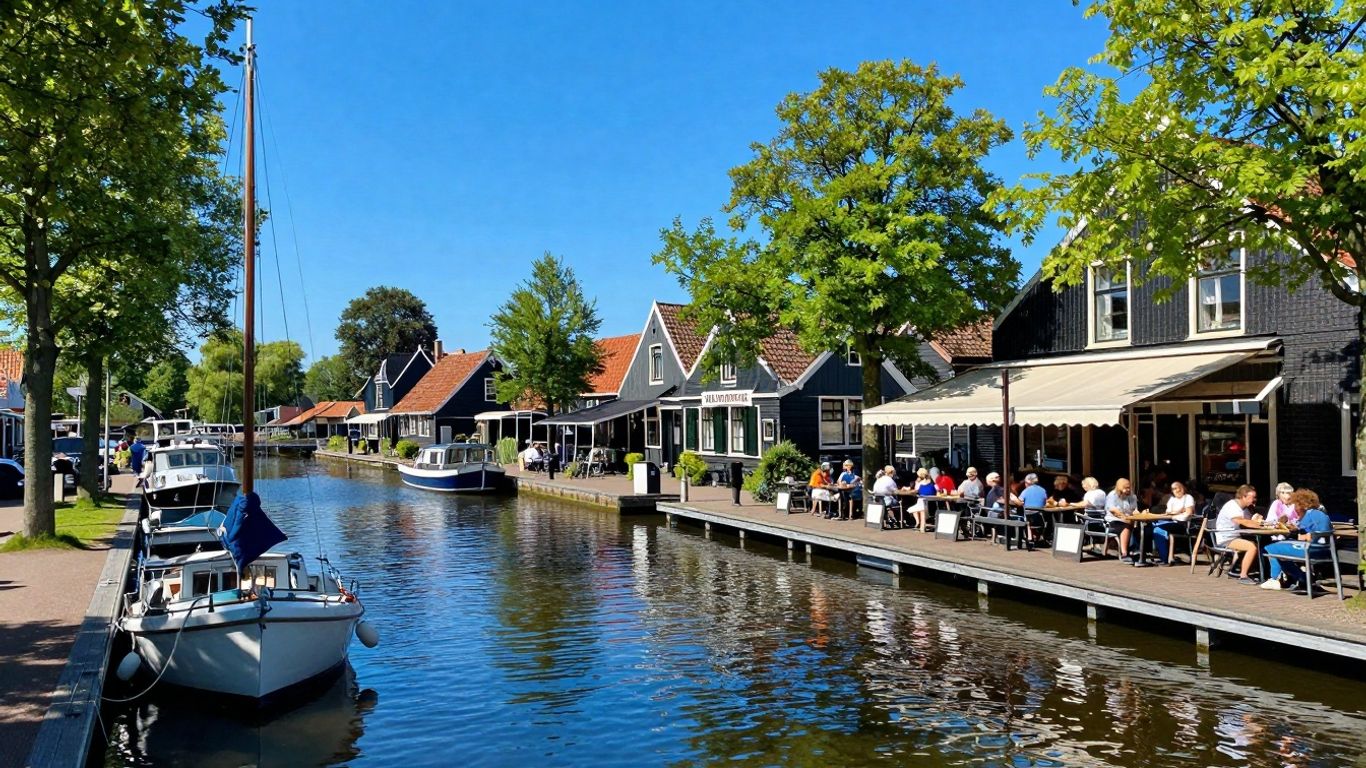 Zomerse sfeer aan het water in Puur Drimmelen.