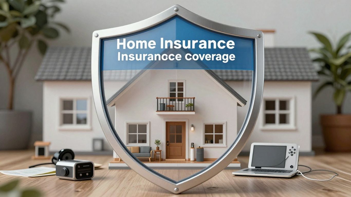 Casa protegida por un escudo de seguro.