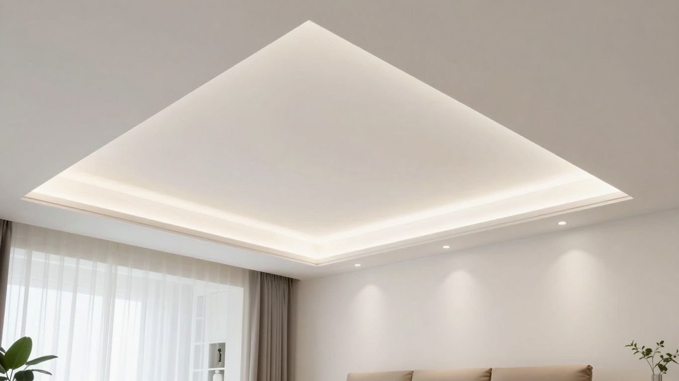 Panneau LED éclairant un salon moderne