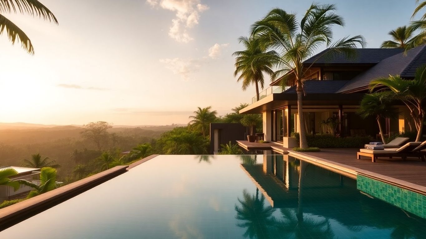 Luxurious secluded villa with private infinity pool.