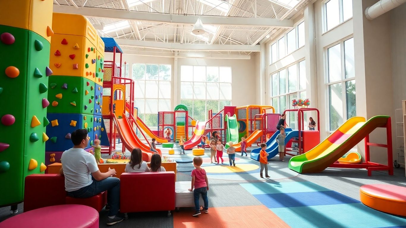 Kids playing joyfully at Scrambles Play Centre Wodonga.