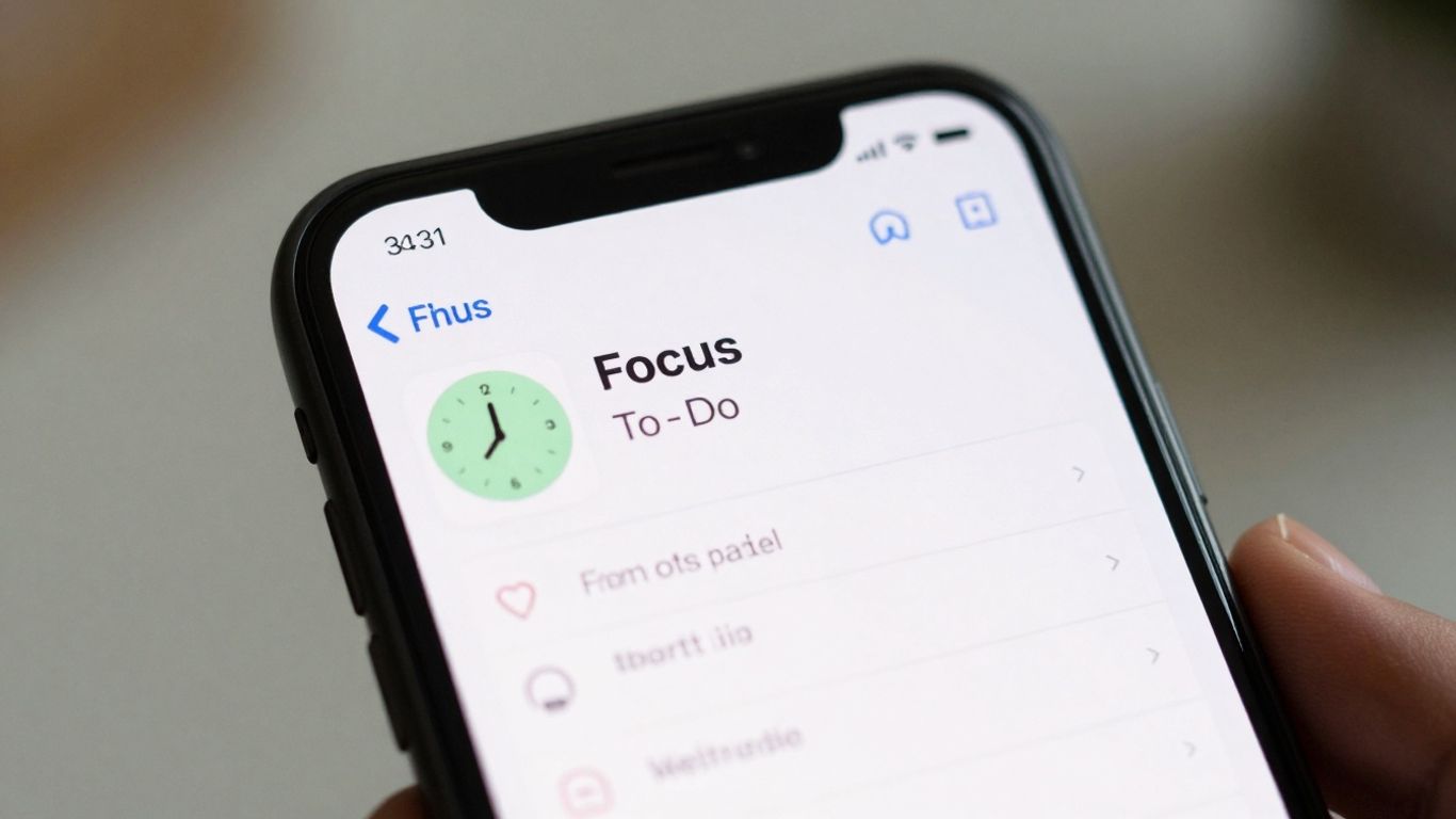 Focus To-Do app on a smartphone screen.