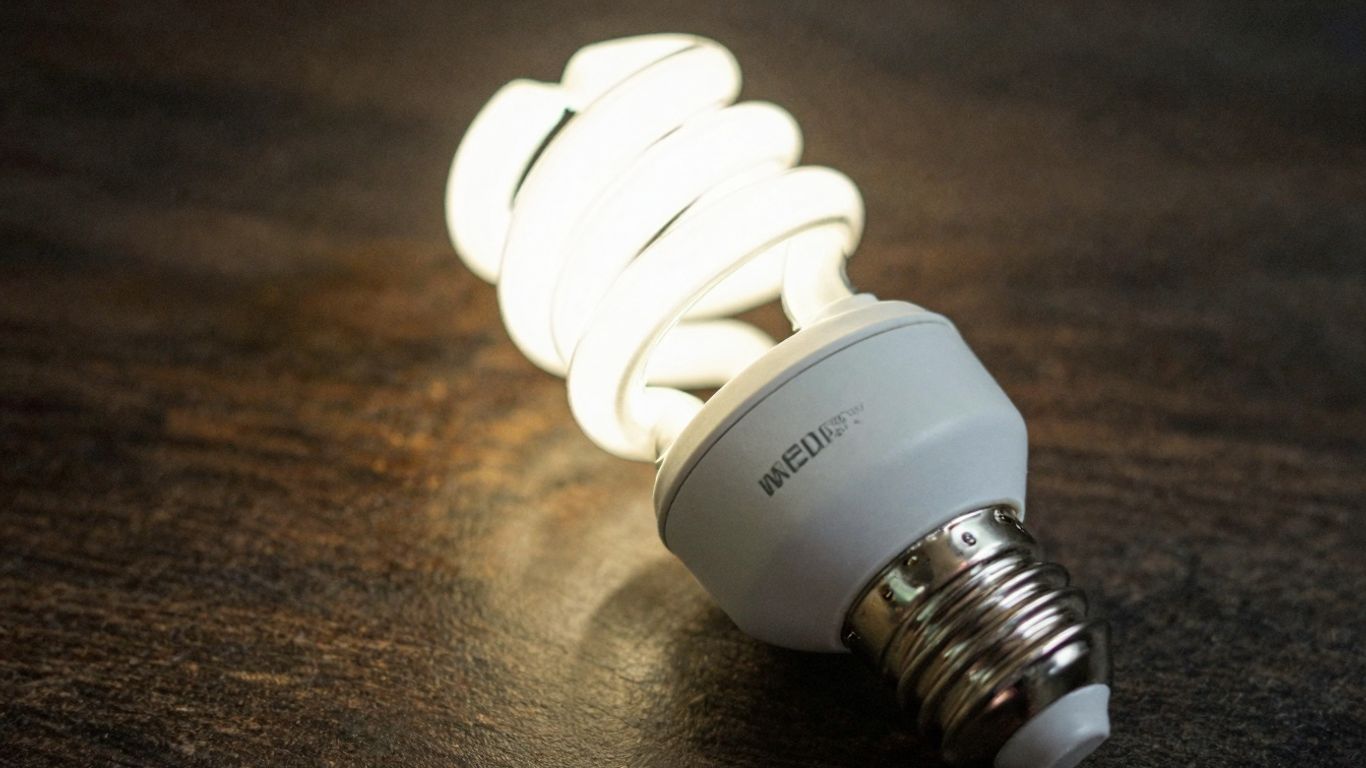 Bright LED corn bulb illuminating a dark outdoor space.