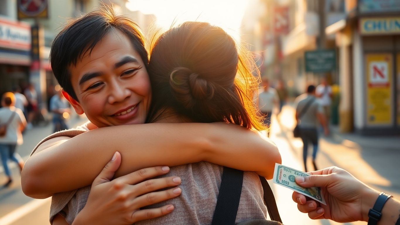 Family in Manila receiving remittance