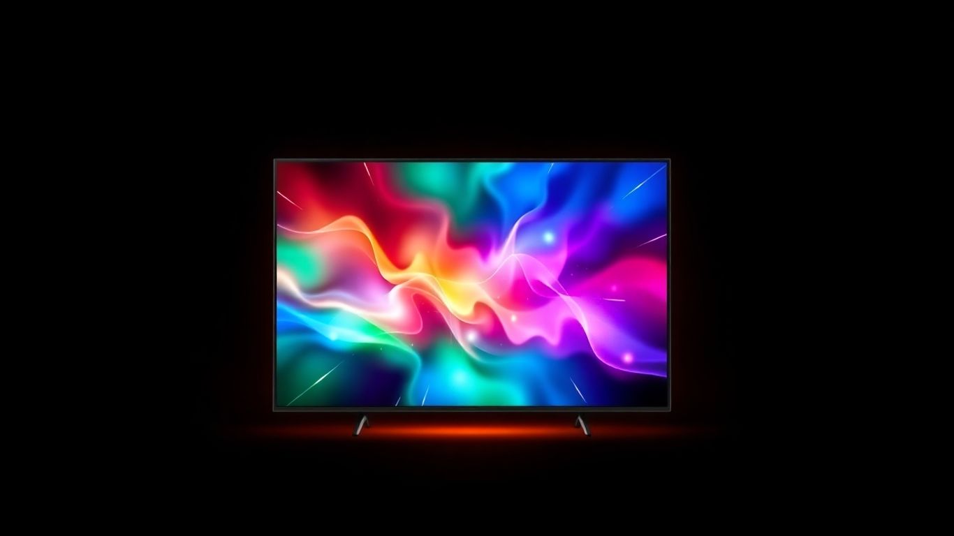 Tela de TV com streaming de vídeo IPTV.