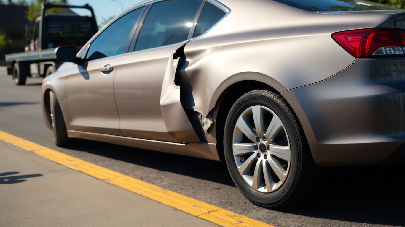 Damaged Kia ready for wrecking