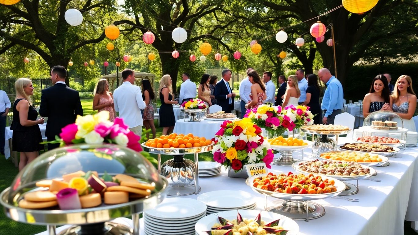 จัดเลี้ยงนอกสถานที่ อาหารสวยงาม บรรยากาศรื่นเริง