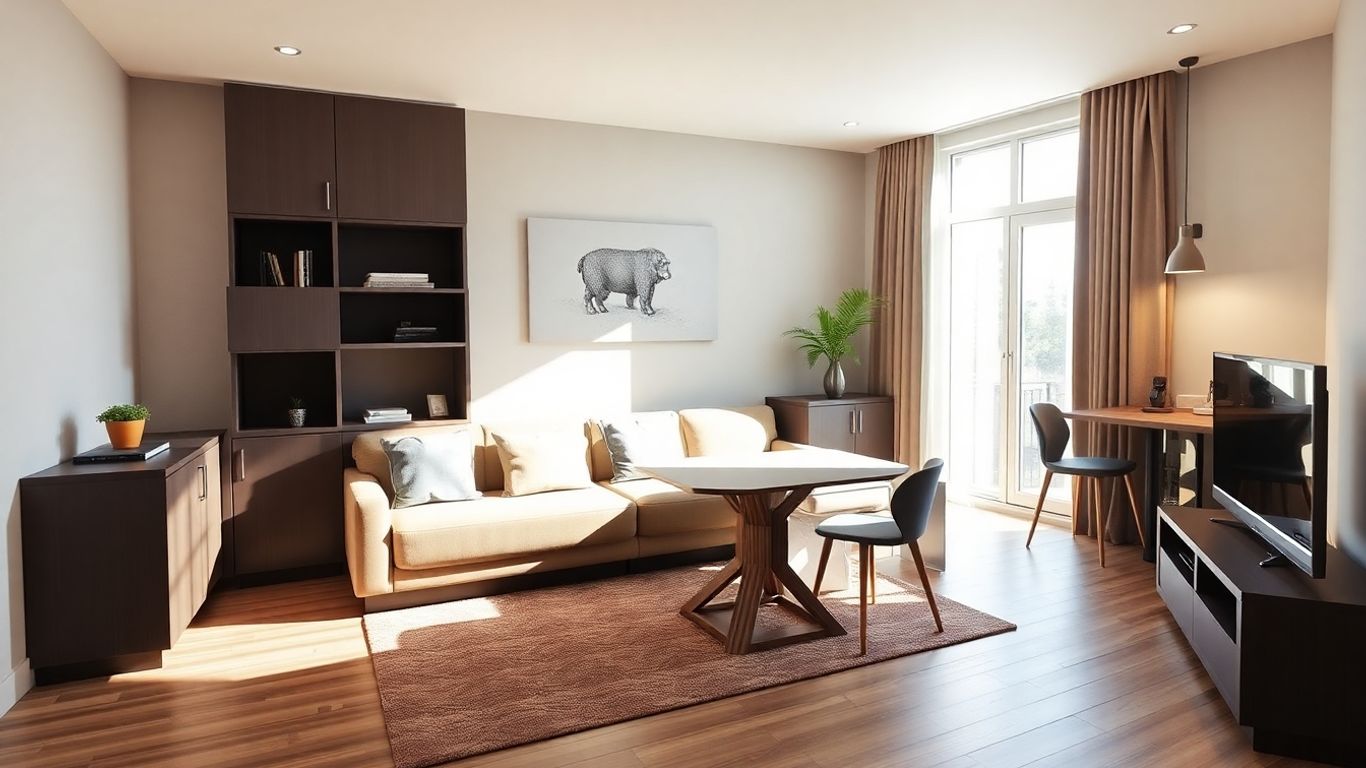 Mobilier multifuncțional pentru spații mici.