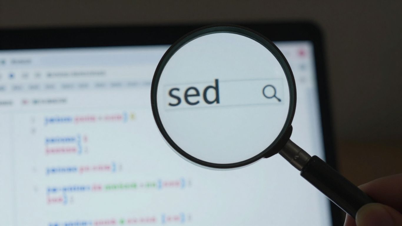 Loupe sur écran d'ordinateur avec code de site web