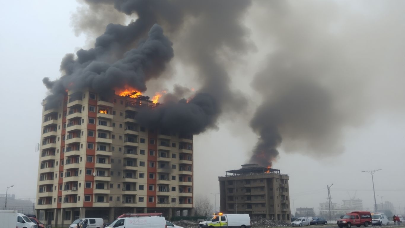 Incendie à Vichy: deux immeubles en flammes