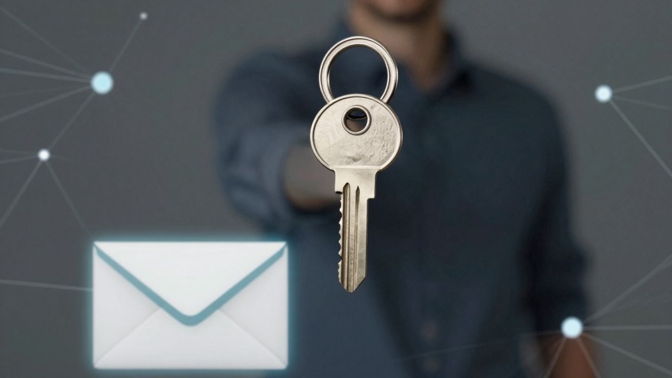 Digital key and envelope for email authentication.