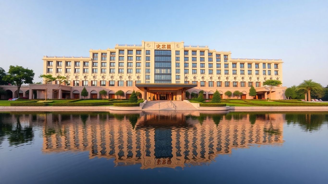 InterContinental Hanoi Westlake exterior with lake reflection.