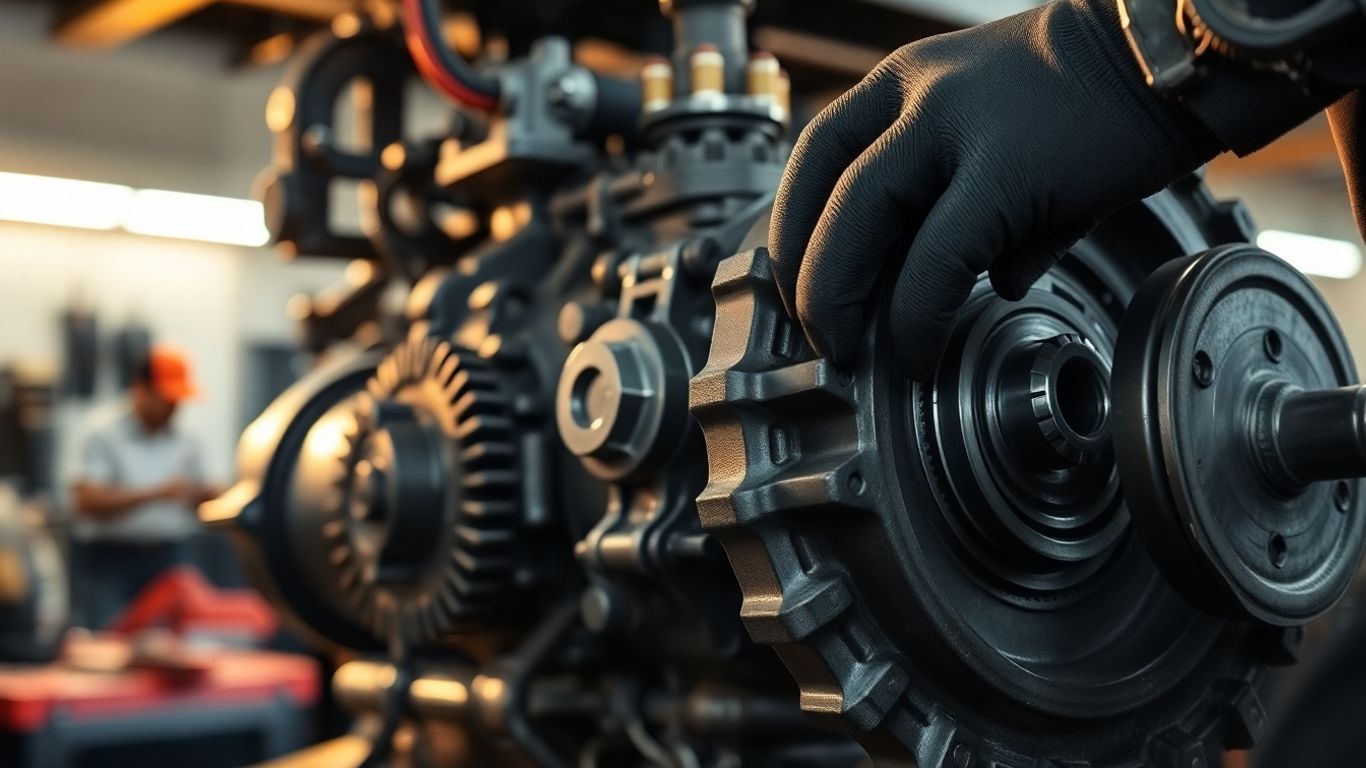 Jeep transmission repair close-up