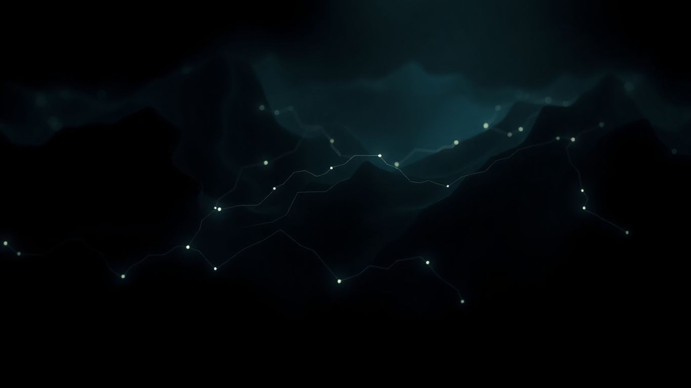 ภาพการเชื่อมต่อข้อมูลที่ซับซ้อนในโลกดิจิทัล