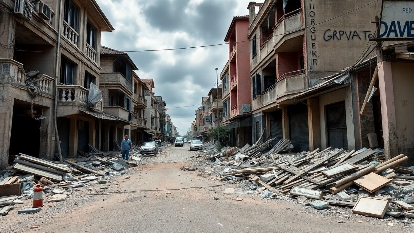 Destruction après un séisme aux Philippines