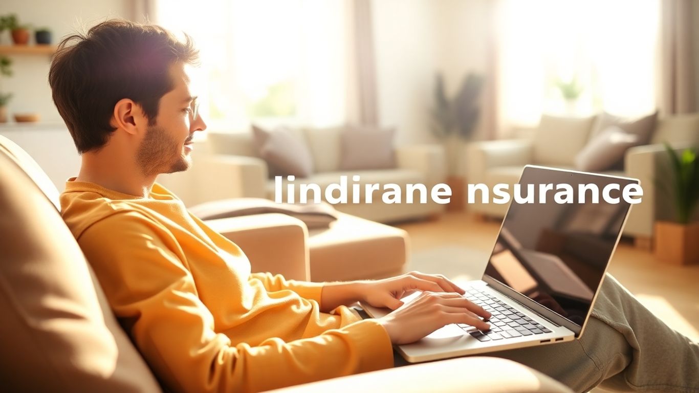 Persona contratando seguro de hogar en línea.