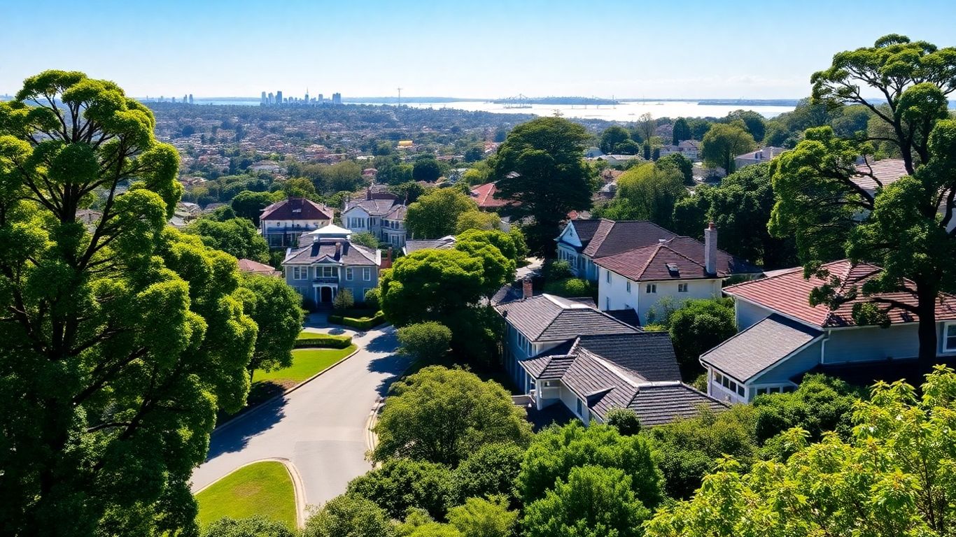 Bellevue Hill homes and harbour views