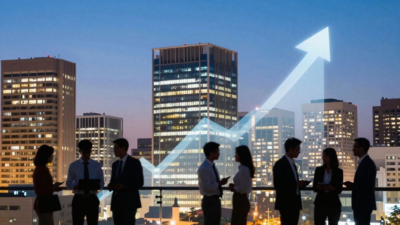 San Jose cityscape with professionals collaborating.