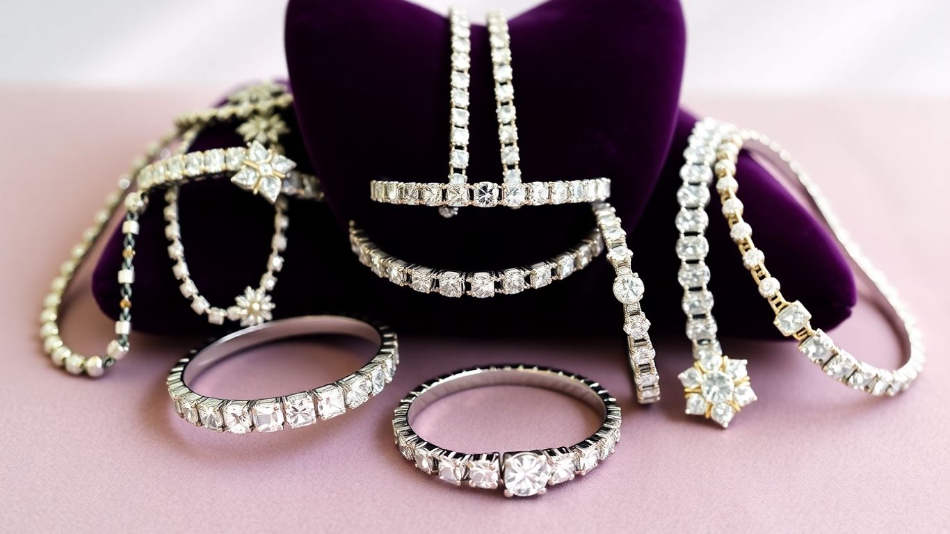 Assorted moissanite tennis bracelets in trendy 2025 styles