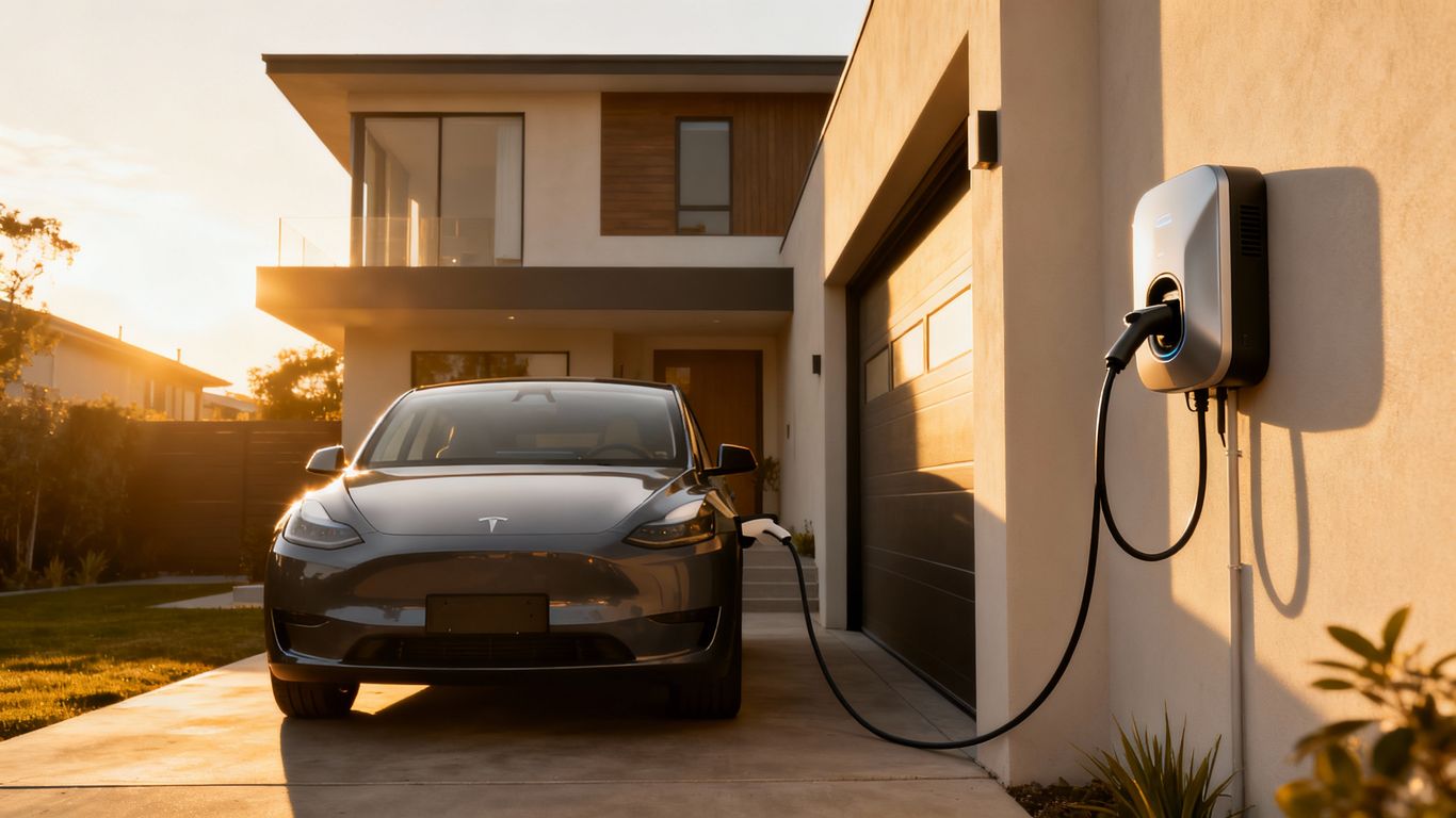 Home EV charging station installation