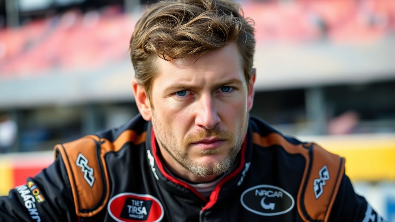 Kerry Earnhardt in racing gear on a track.