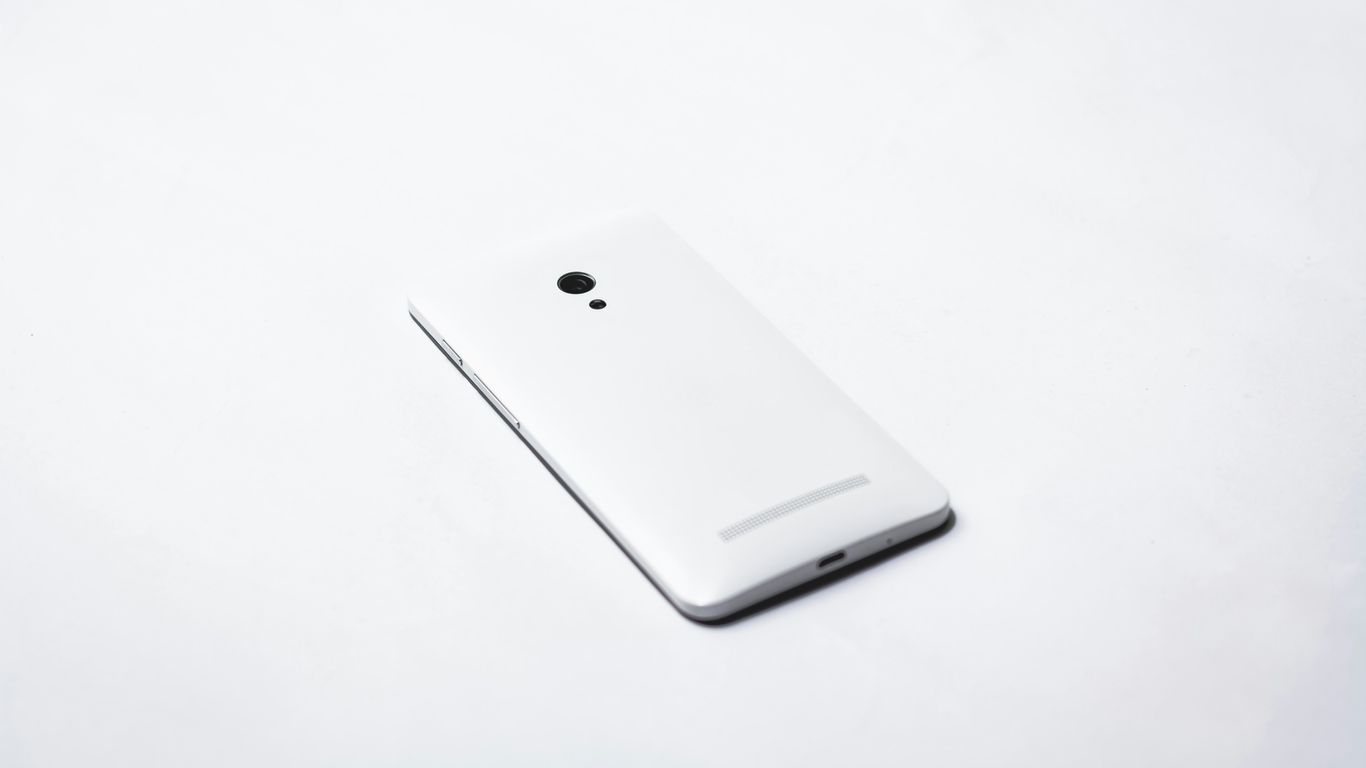 white smartphone