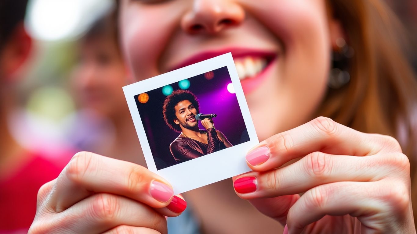Foto Polaroid com artista favorito