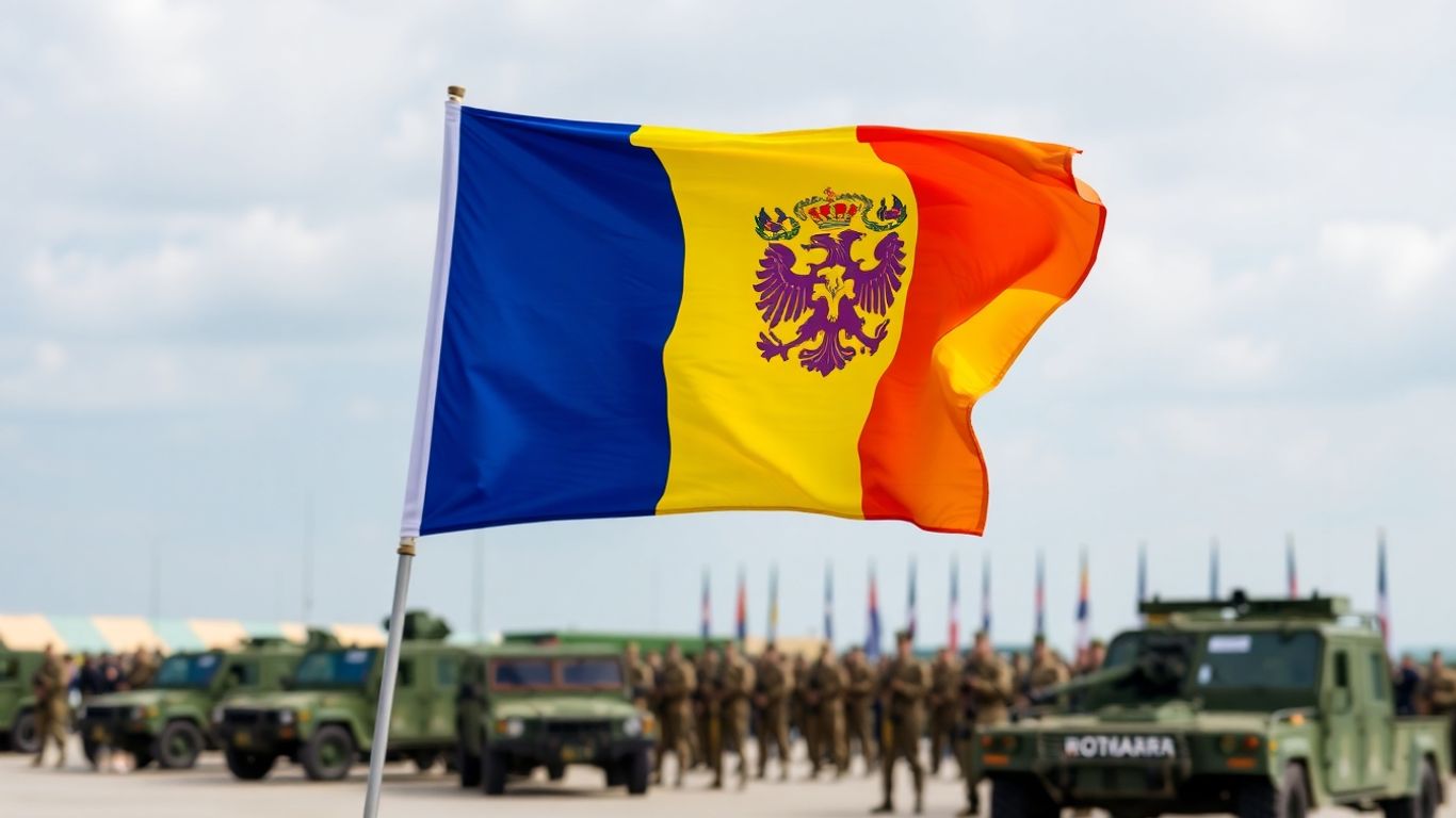 Drapelul României și forțe armate