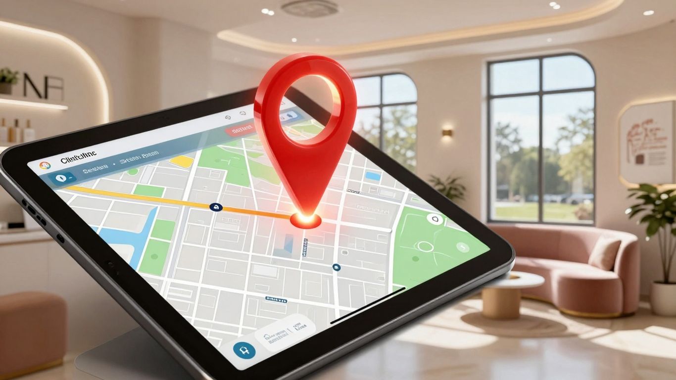 Aesthetic clinic on Google Maps display.