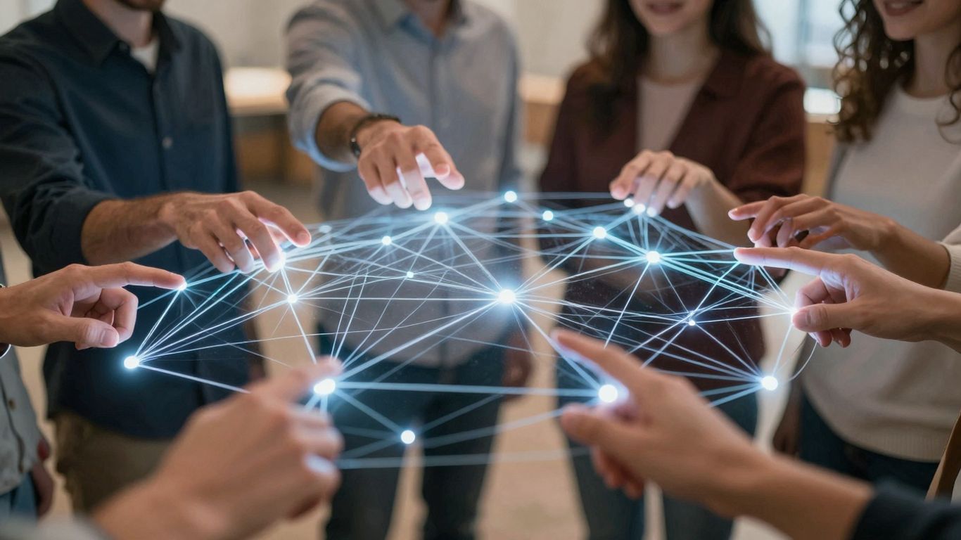 Human interaction with abstract digital interfaces.