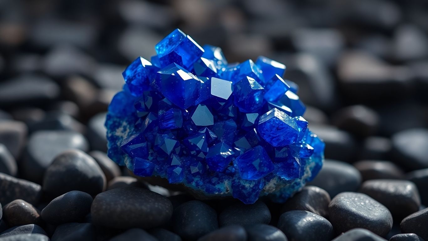 Azurite crystal cluster with ancient healing properties.