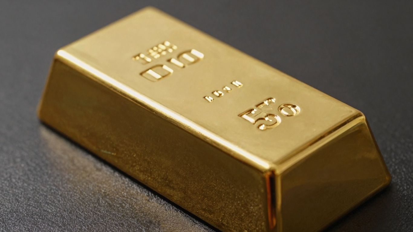 金錠在燈光下閃閃發光。