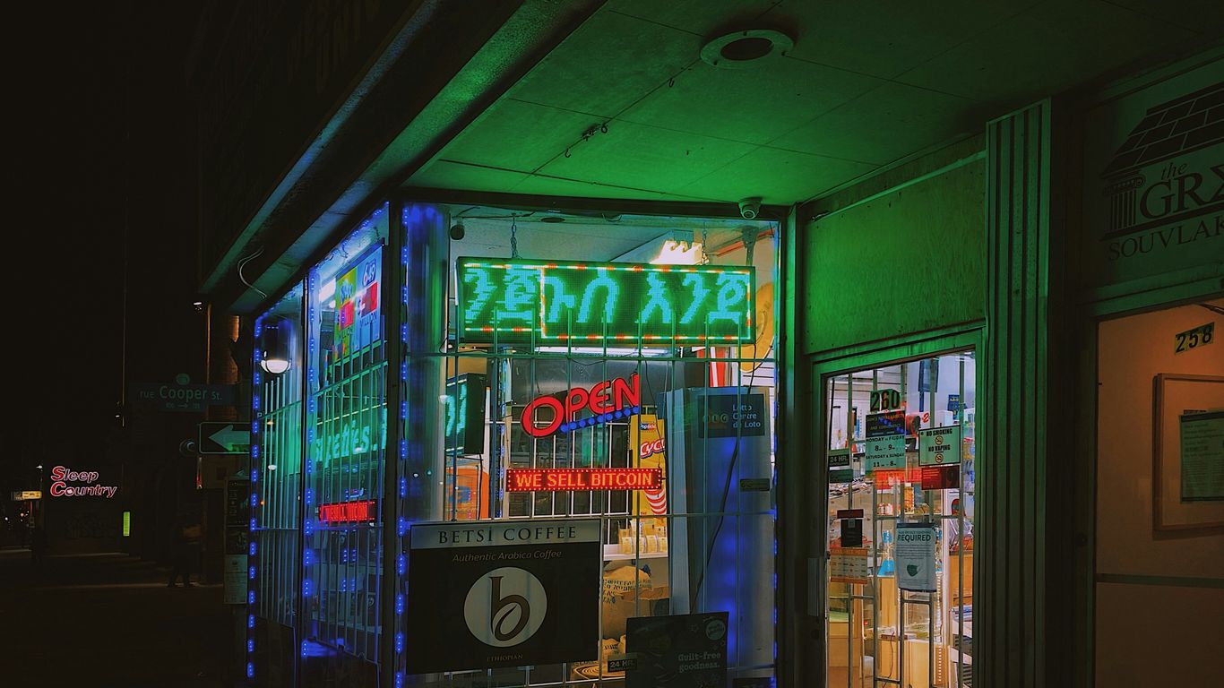 green and red neon light signage