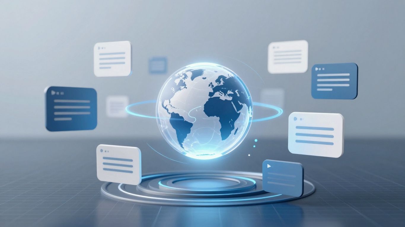 Branded file sharing interface with global data regions.