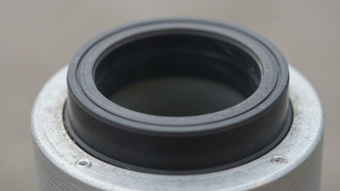 Close-up of a well seal on a water well pipe.