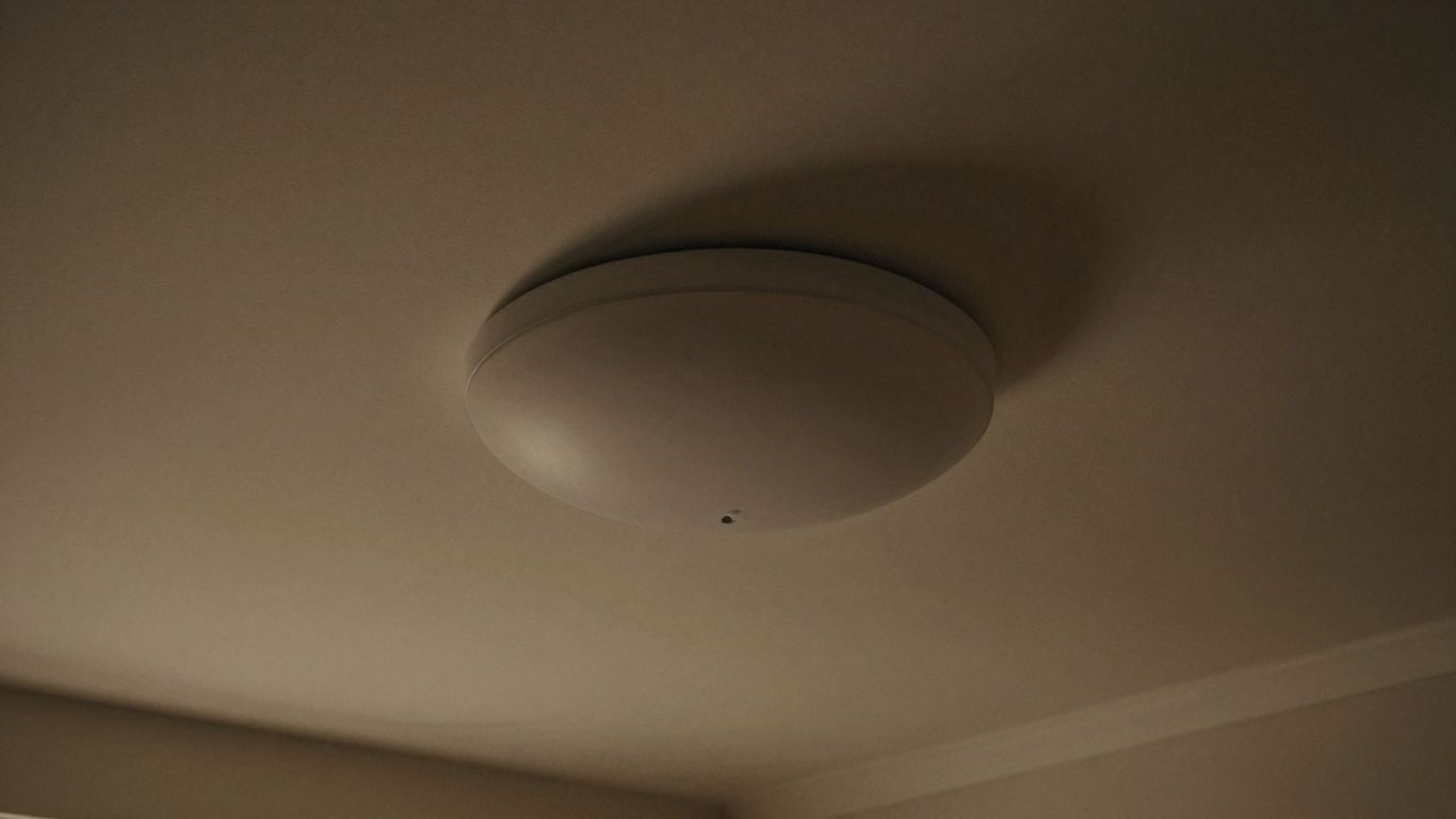 Soft ceiling light illuminating a peaceful nursery room.