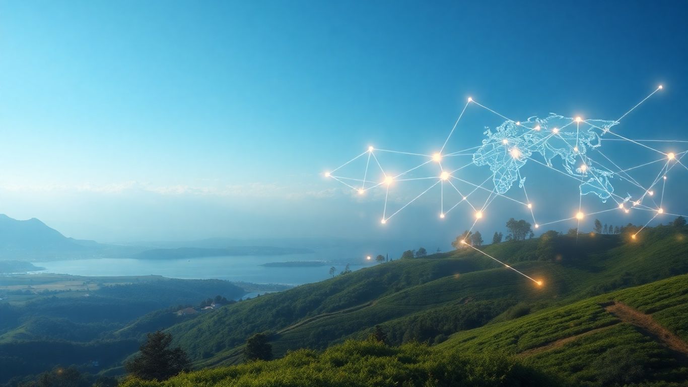Digital network connecting peaceful global communities.