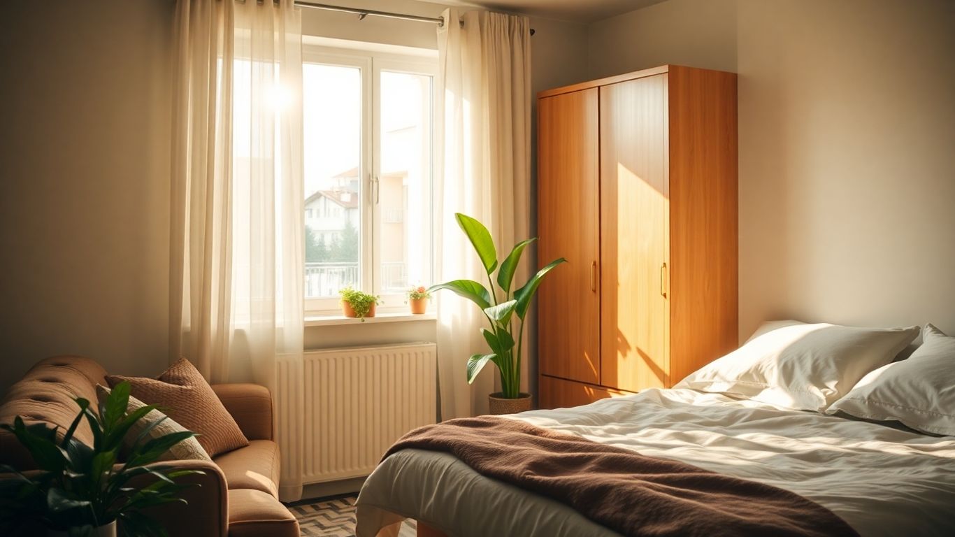 Gemütliches Apartment mit Sonnenschein und Pflanzen