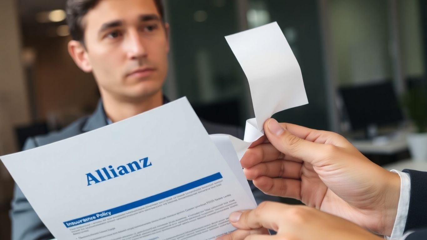 Persona cancelando seguro de Allianz