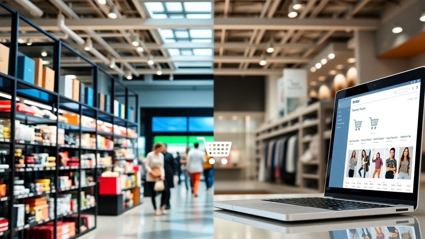 E-commerce vs. retail store comparison
