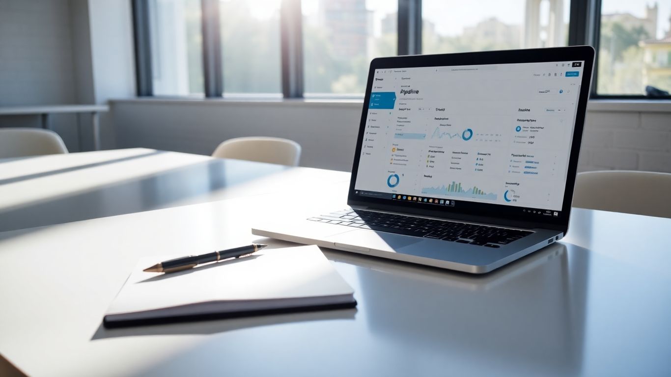 Interfaz de Pipedrive CRM en un portátil.