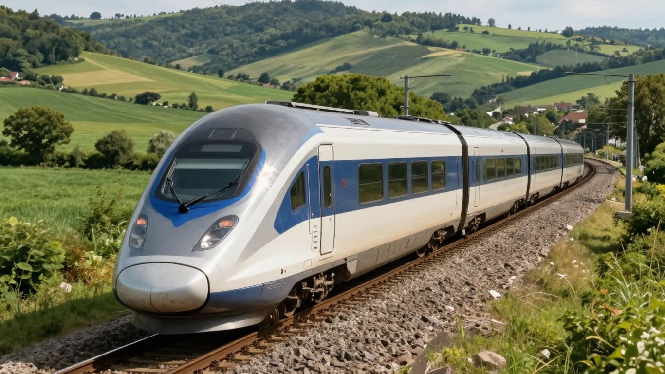 Train traversant la campagne française