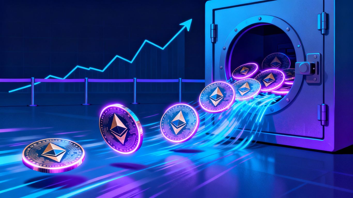 Ethereum coins with mixed flow and price resistance.