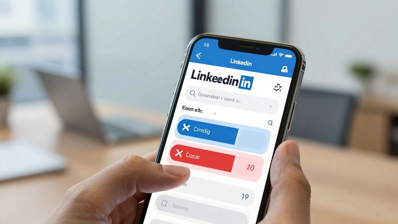 LinkedIn poll on a smartphone screen