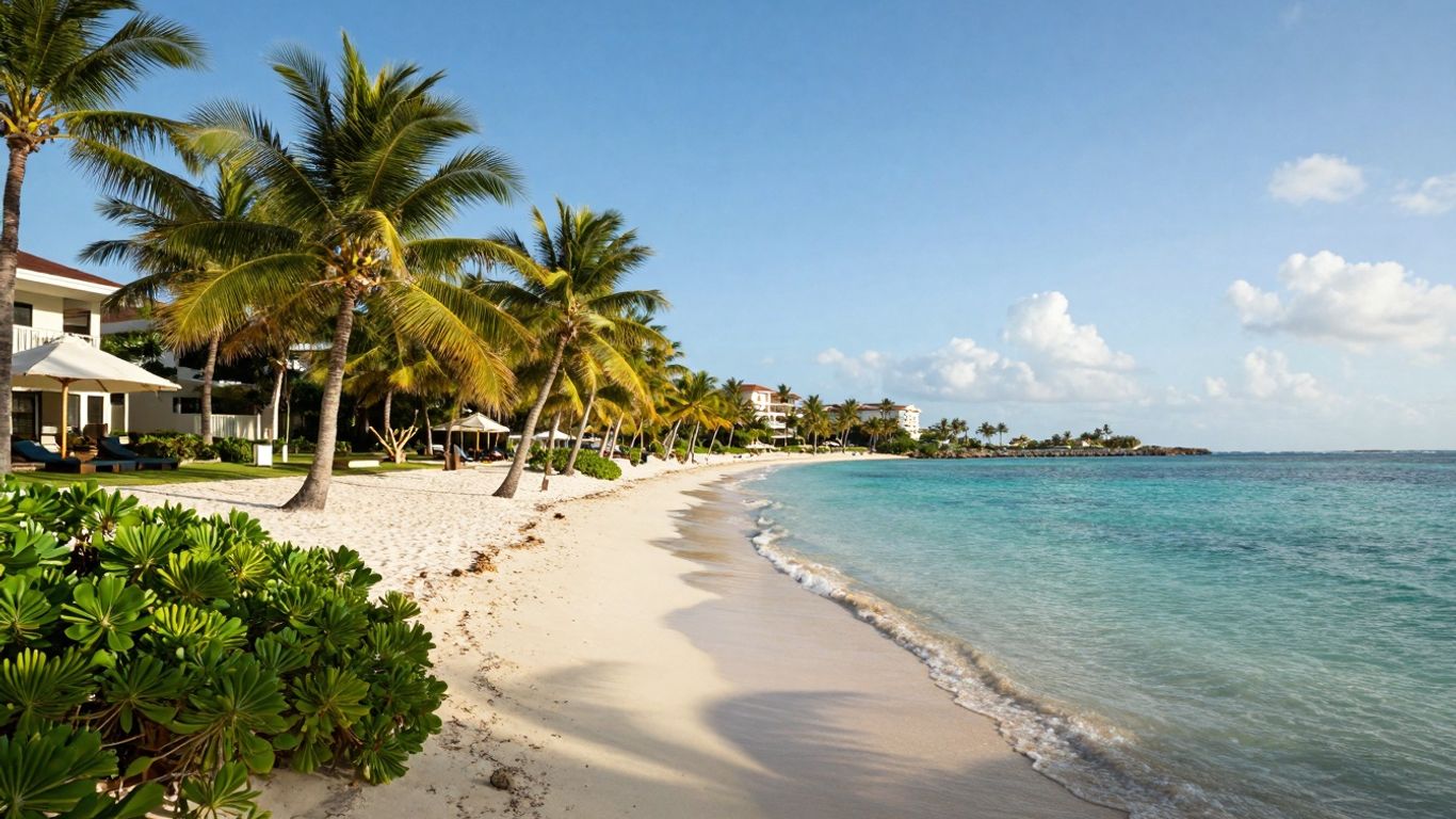 Expedia all-inclusive deals: tropical beach resort paradise.