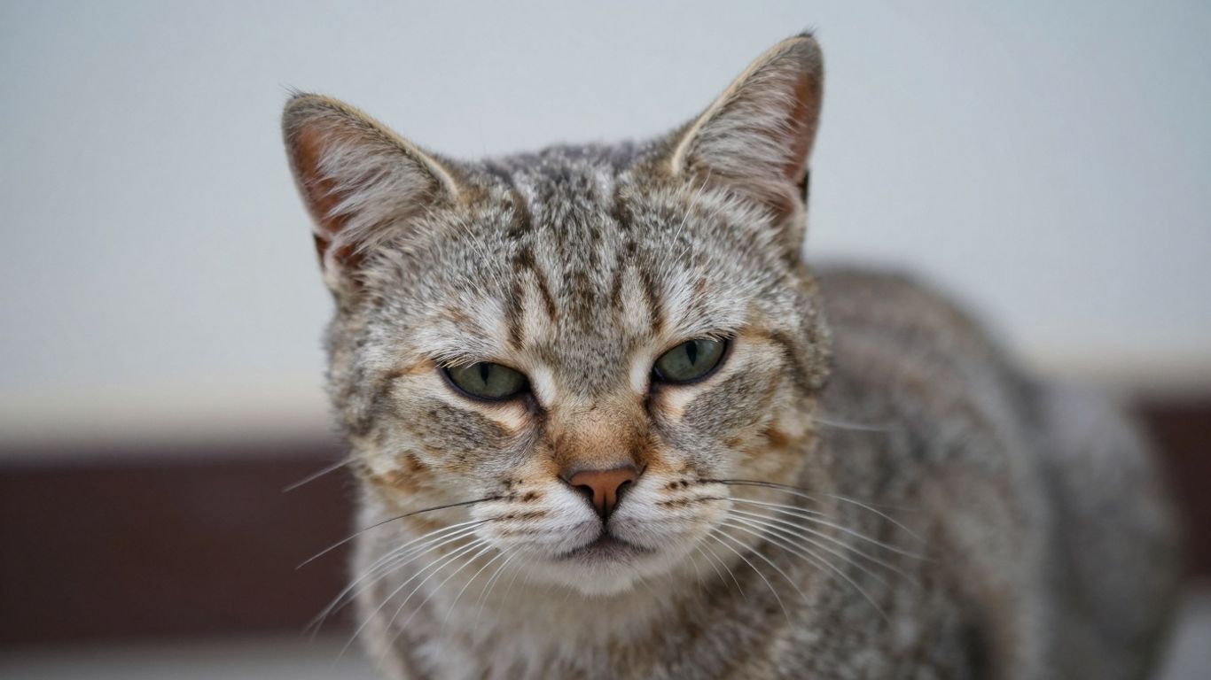 Cat with a pained expression