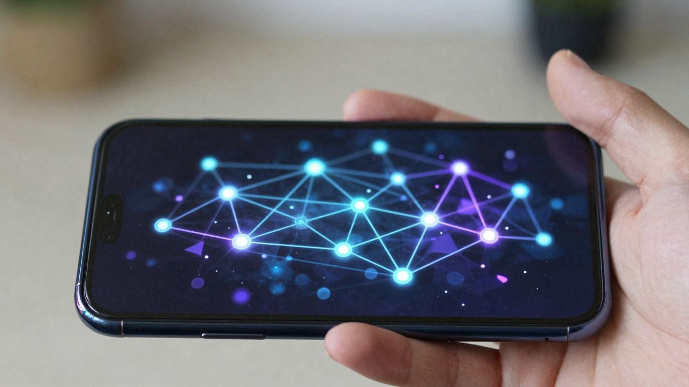 Blockchain support contact information on a smartphone screen.