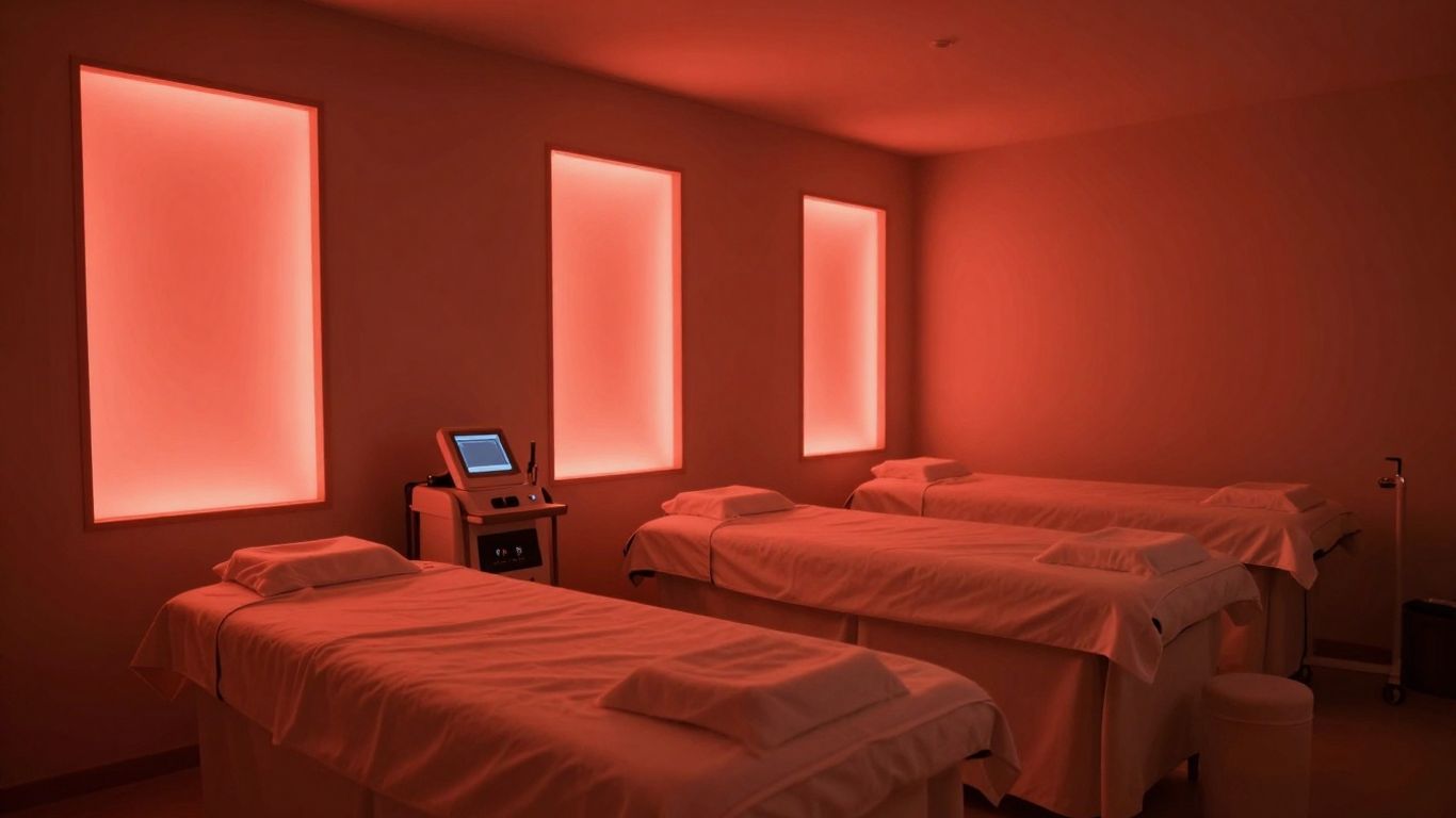 Red light therapy treatment room in Columbus, Ohio.