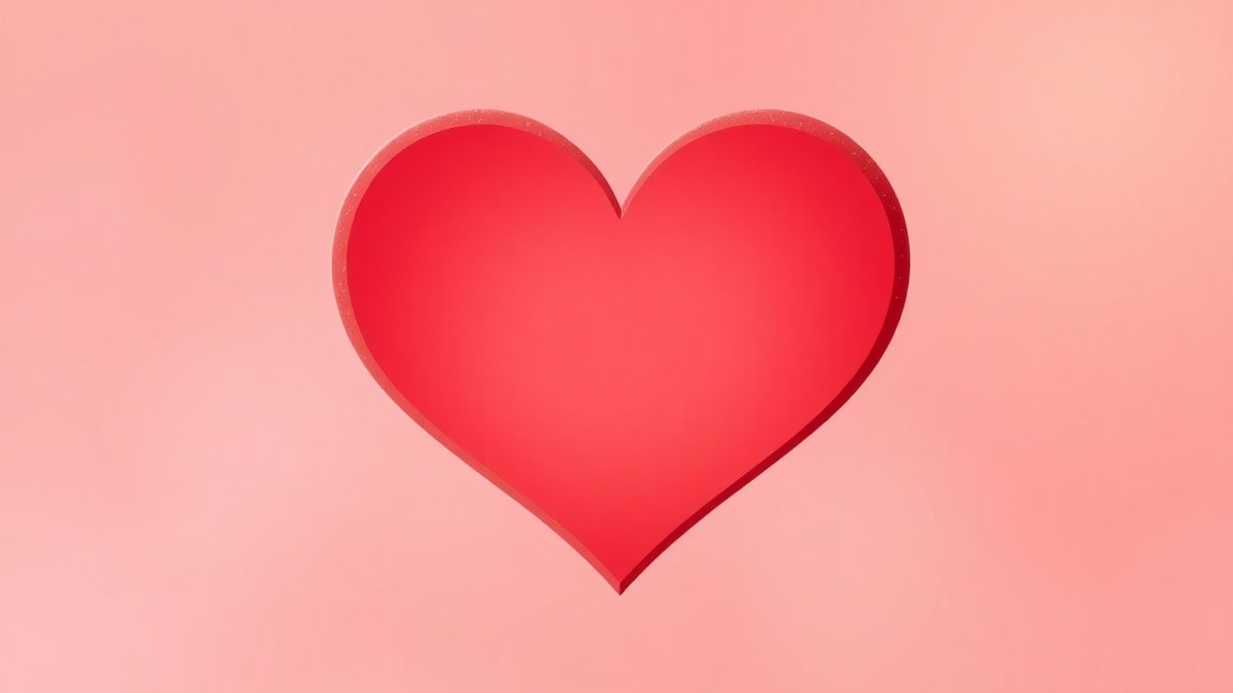 Stylized open heart, warm colours, gentle gradient background.
